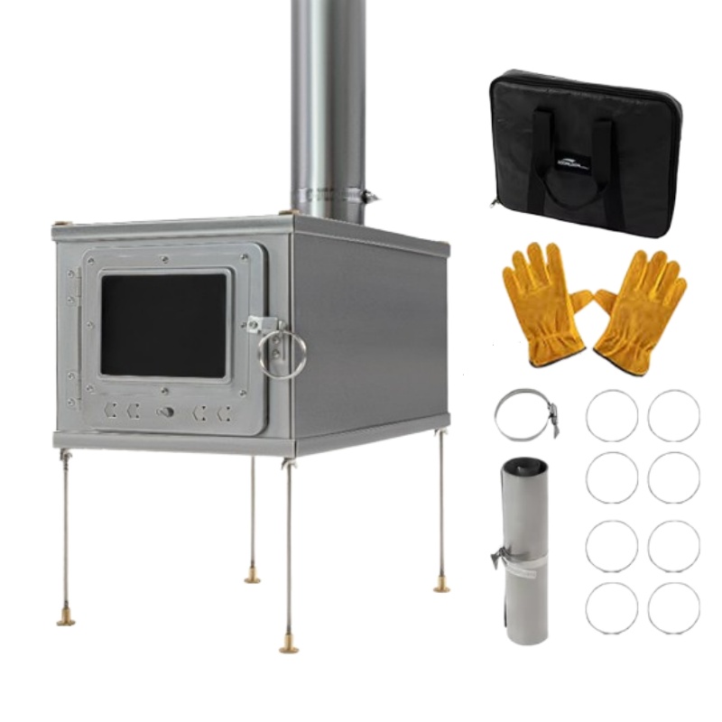Outdoor Camping Wood Burning Stove - موقد خيمة من سبائك التيتانيوم خفيف