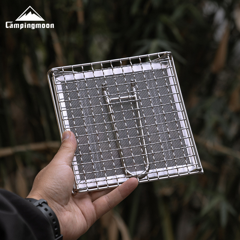 Outdoor Camping Outlet - شبكة شواء قابلة للطي من الفولاذ