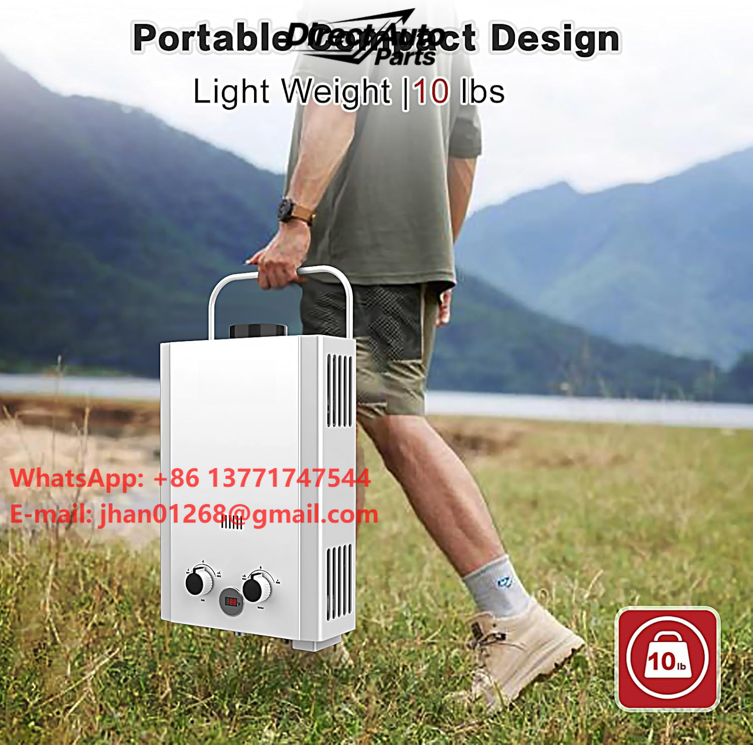Outdoor Camping Hot Water Shower - سخان مياه فوري يعمل بالبروبان مع