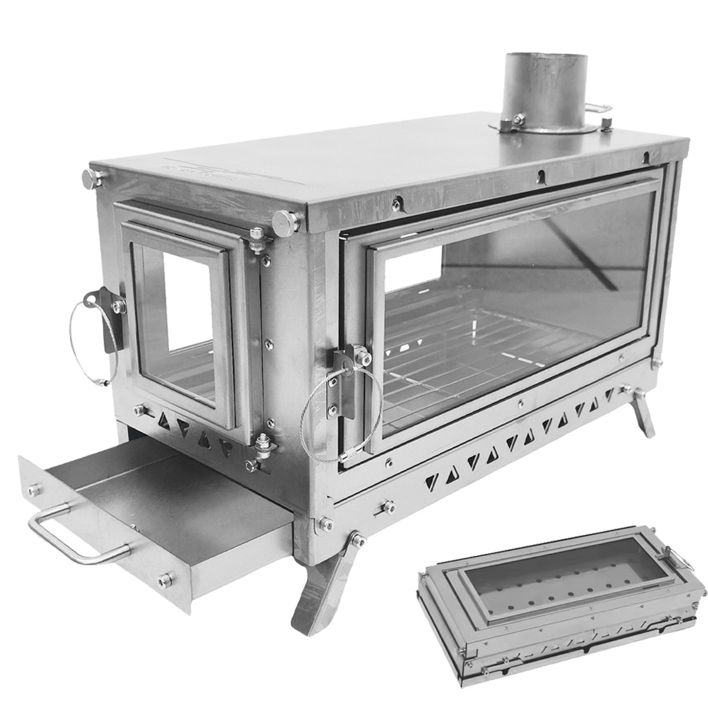 Outdoor Camping Wood Burning Stove - موقد خيمة DANCHEL T3 من التيتانيوم،