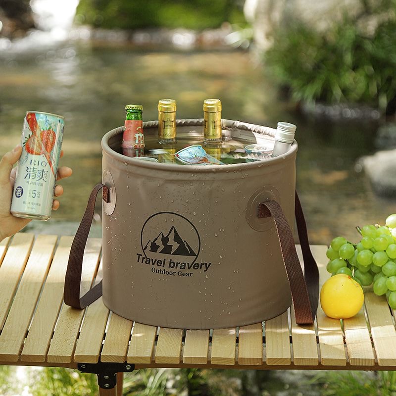 Outdoor Camping Outlet - دلو قابل للطي للسيارة، حوض قابل