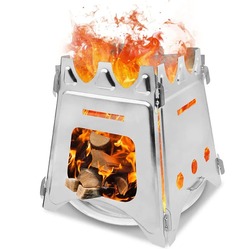 Outdoor Camping Stove Wood - تخييم محمول مع نار خفيفة الوزن