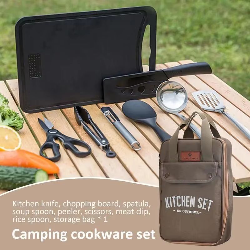 طقم أدوات طهي للتخييم مكون من  - مراجعة Outdoor Camping Utensils وسعره