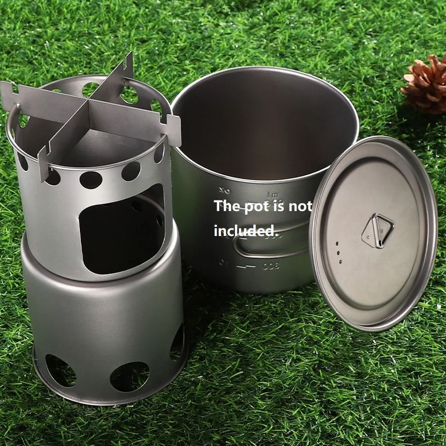 التخييم موقد الخشب التيتانيوم  - مراجعة Outdoor Camping Stove Wood وسعره