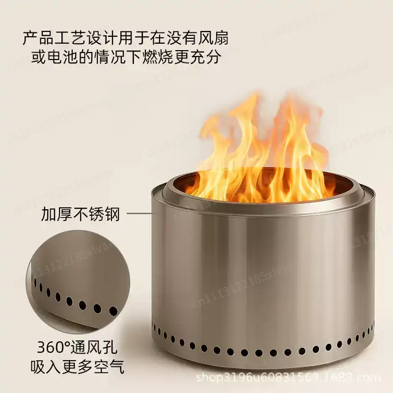 موقد خشب كبير من الفولاذ المقا - مراجعة Outdoor Camping Wood Burning Stove وسعره