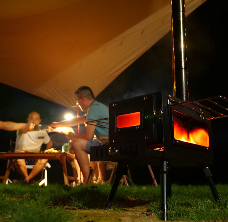 موقد حرق الخشب الصلب المحمول ل - مراجعة Outdoor Camping Wood Burning Stove وسعره