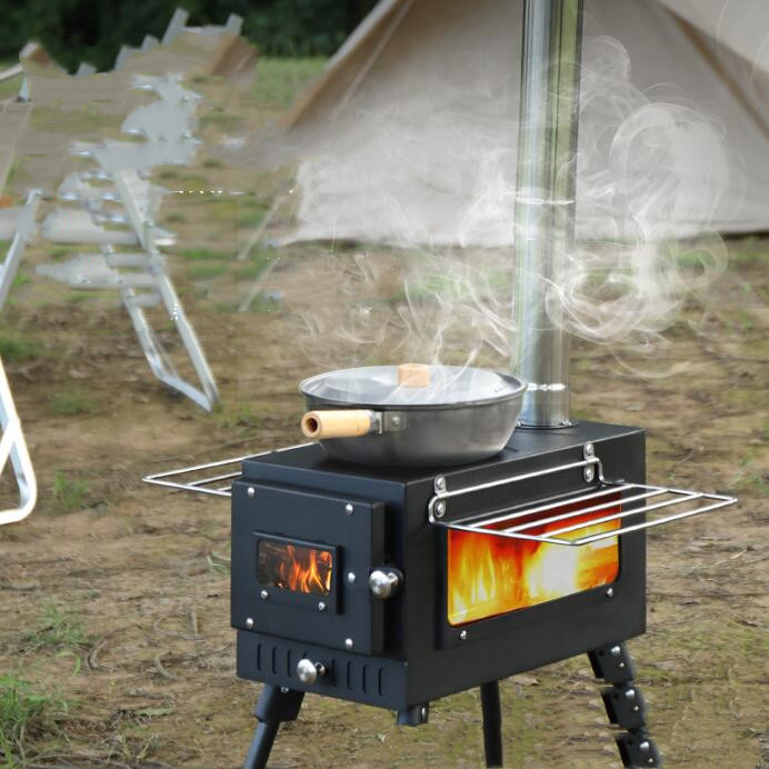 موقد حرق الخشب الصلب المحمول ل - مراجعة Outdoor Camping Wood Burning Stove وسعره