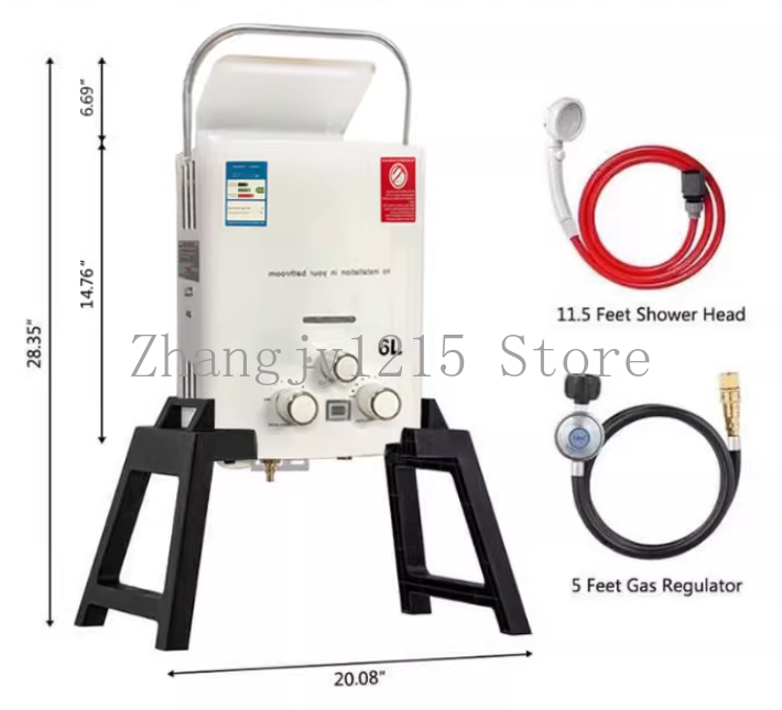 البروبان غاز البترول المسال ال - مراجعة Outdoor Camping Hot Water Shower وسعره