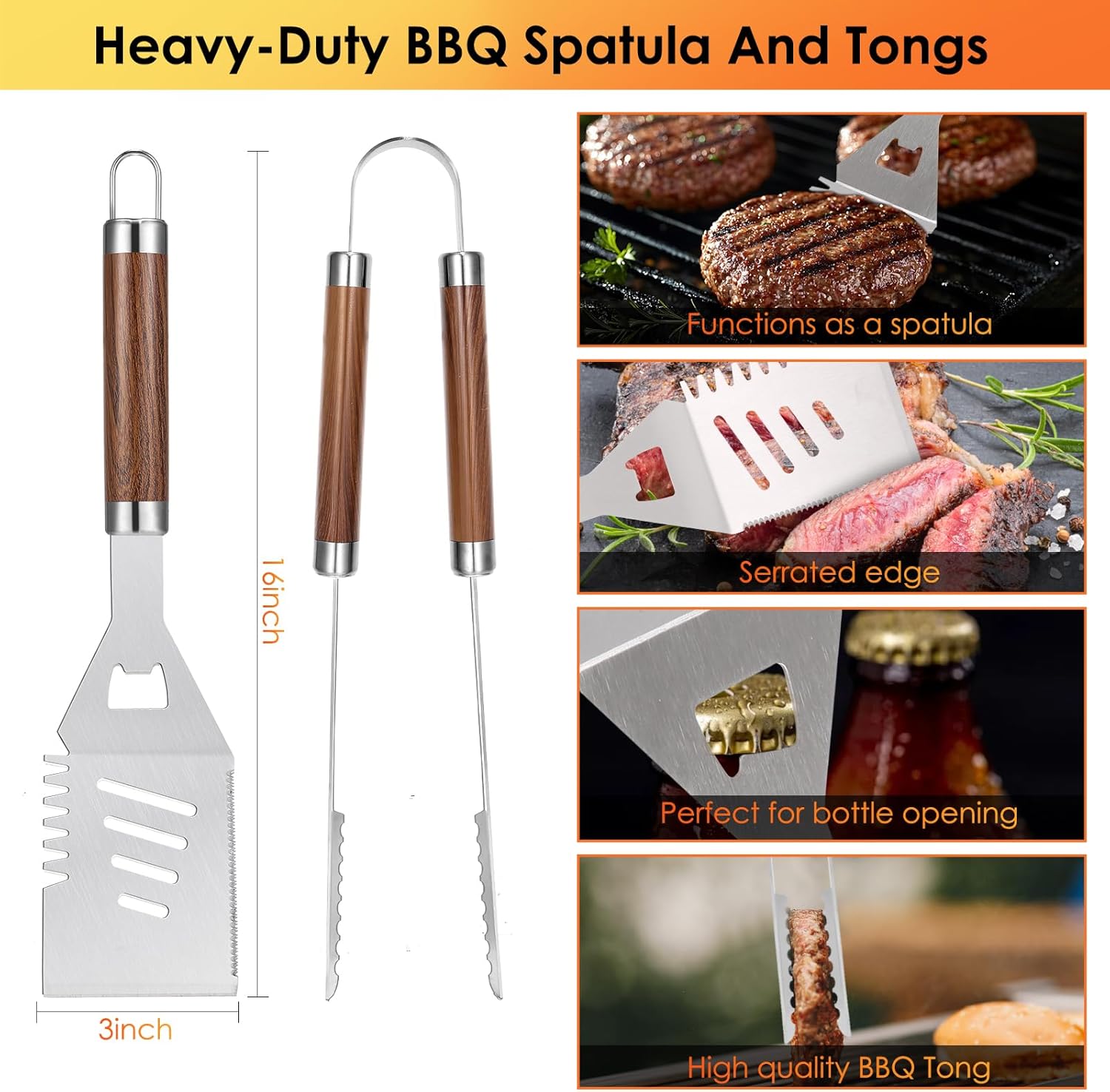 طقم أدوات شواء متين مكون من 34 - مراجعة Outdoor Camping Utensils وسعره