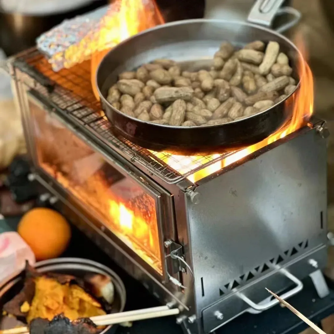 الحطب موقد خيمة موقد للطي المح - مراجعة Outdoor Camping Stove Wood وسعره
