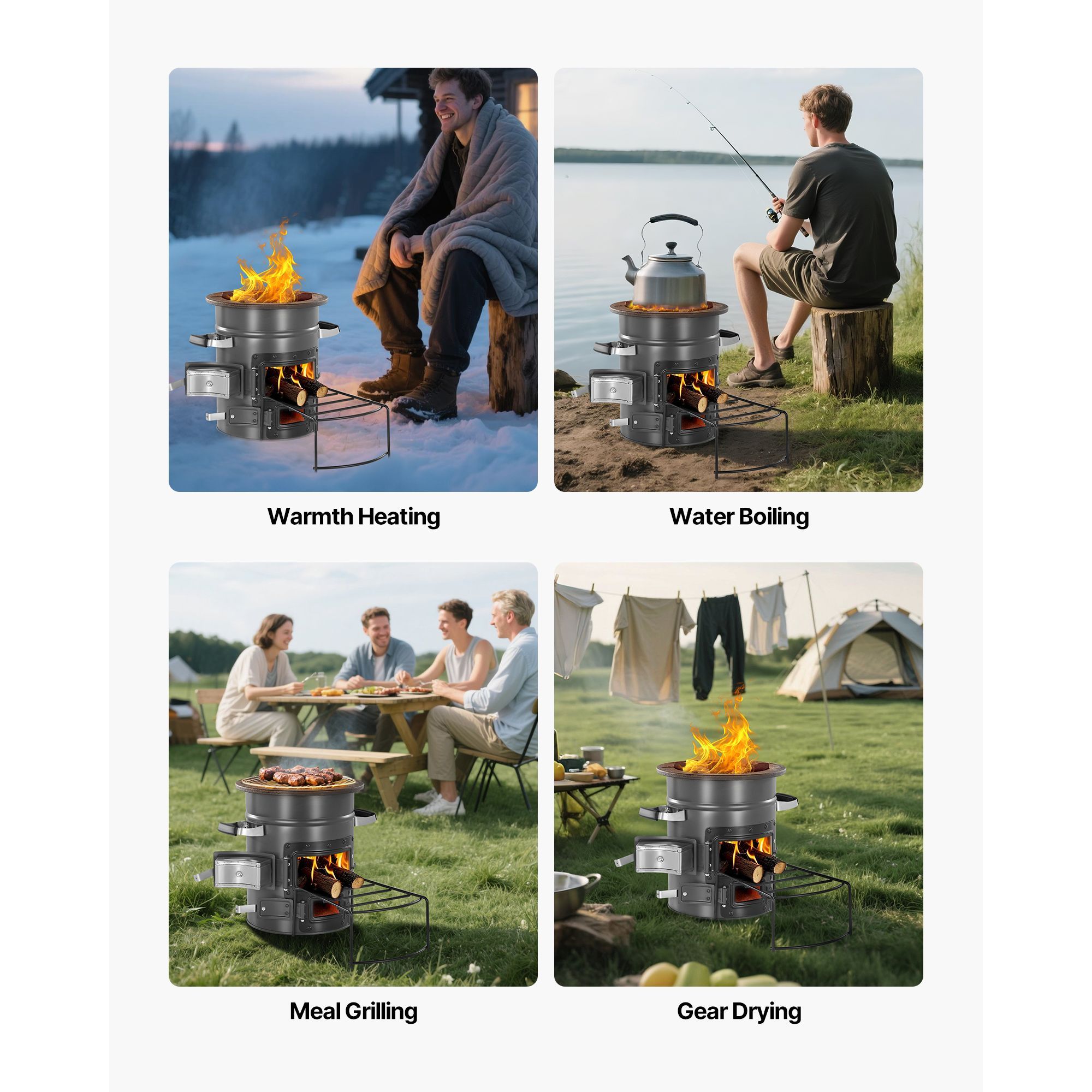 موقد صاروخي للتخييم، موقد صارو - مراجعة Outdoor Camping Wood Burning Stove وسعره