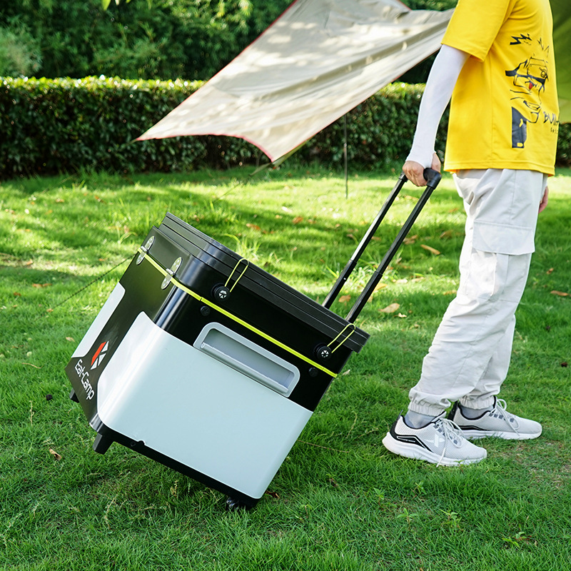 طاولة مطبخ متنقلة للتخييم، محط - مراجعة Outdoor Camping Folding Storage Box وسعره