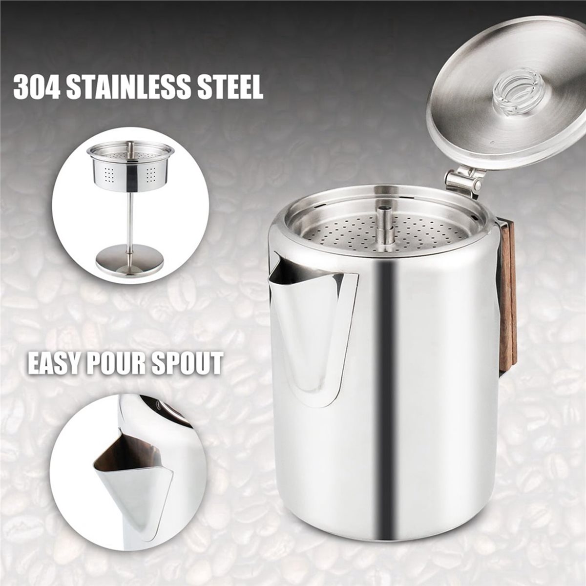 ماكينة تحضير القهوة المتوافقة  - مراجعة Camp Percolator Coffee وسعره