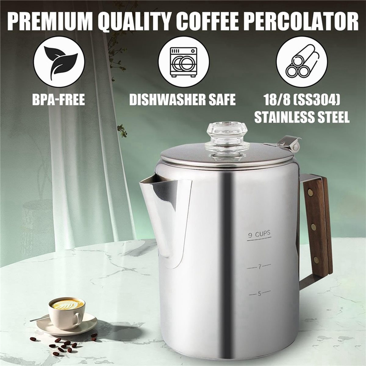 ماكينة تحضير القهوة المتوافقة  - مراجعة Camp Percolator Coffee وسعره