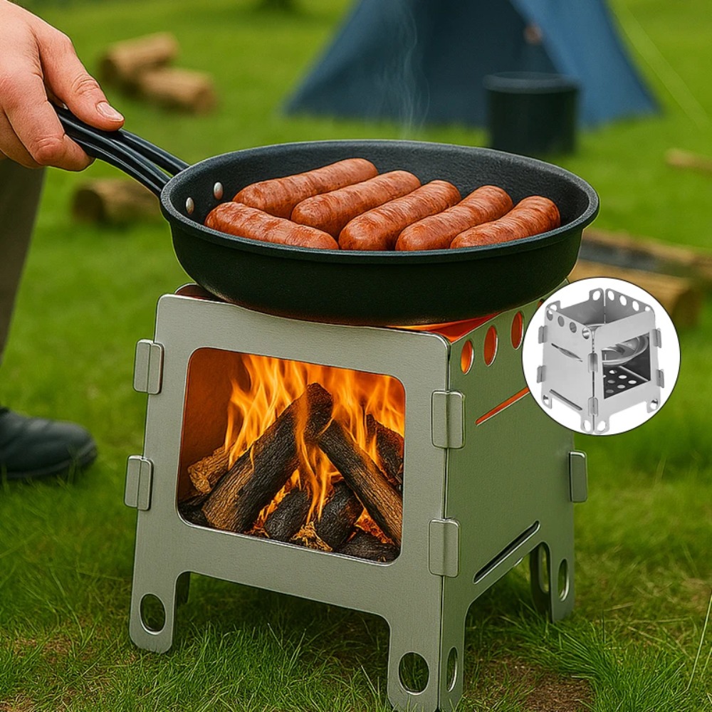 فرن التخييم موقد الخشب موقد ال - مراجعة Outdoor Camping Stove Wood وسعره