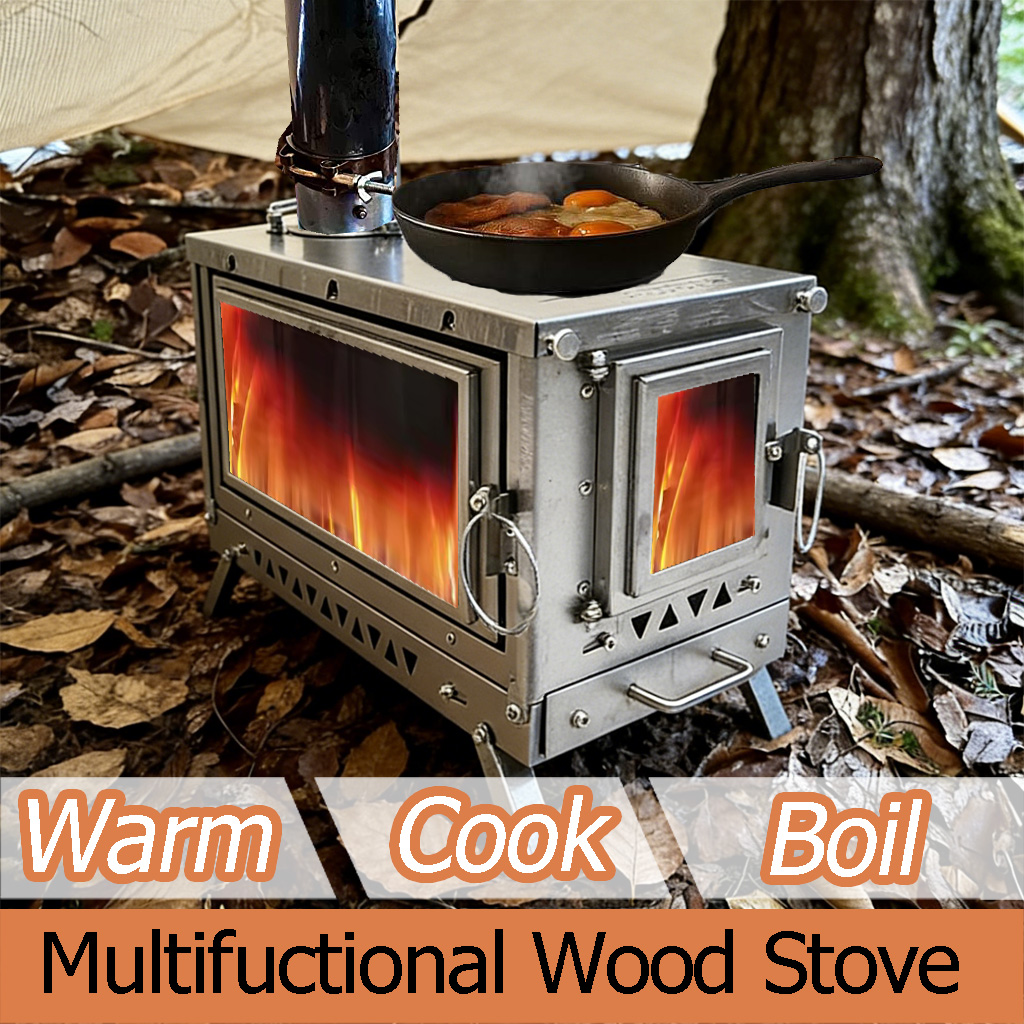 موقد خيمة DANCHEL T3 من التيتا - مراجعة Outdoor Camping Wood Burning Stove وسعره