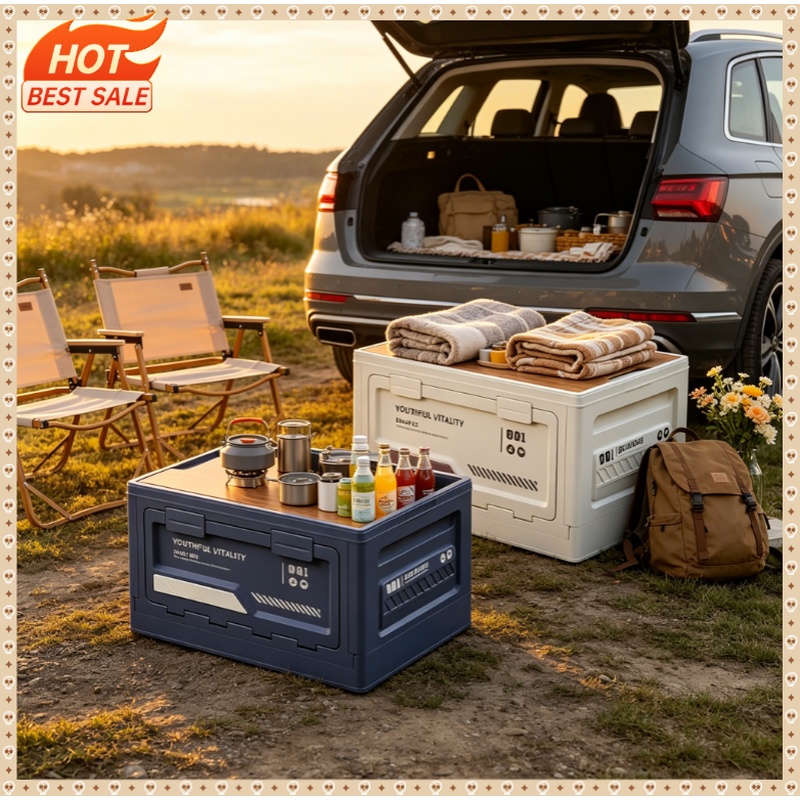 صندوق تخزين خارجي قابل للطي لل - مراجعة Outdoor Camping Folding Storage Box وسعره