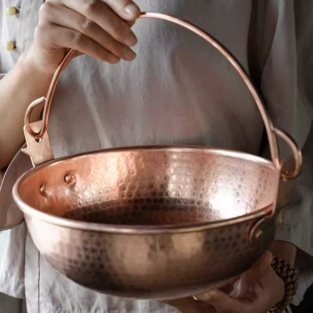 وعاء معلق نحاسي عتيق، وعاء سمي - مراجعة Outdoor Camping Utensils وسعره