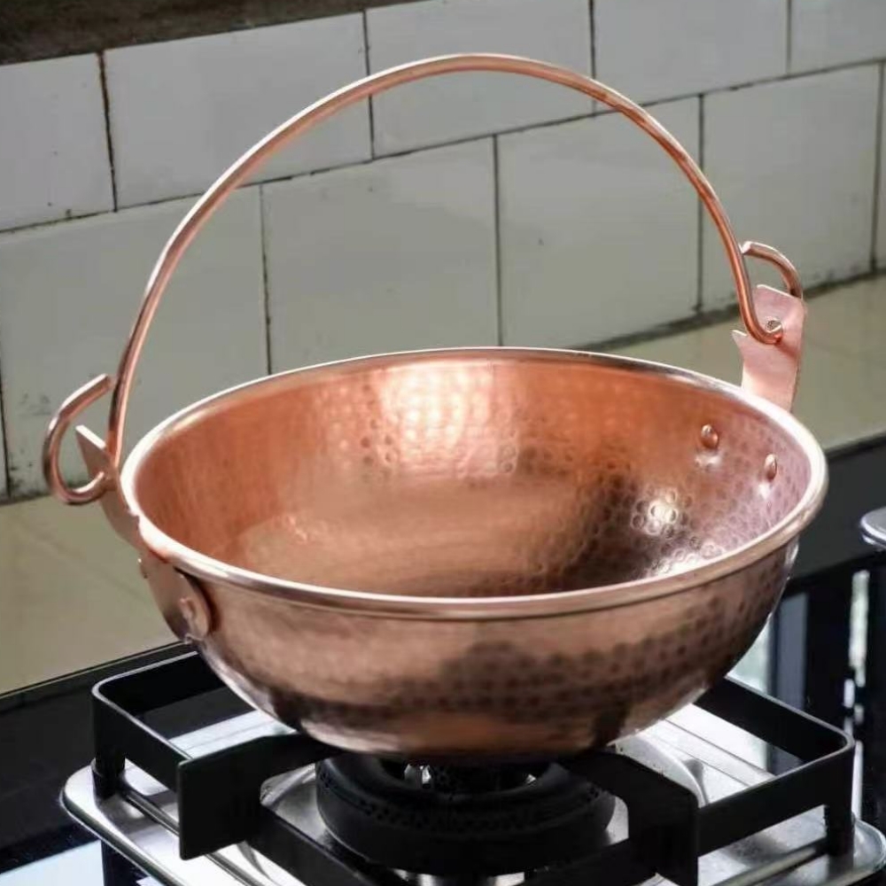 وعاء معلق نحاسي عتيق، وعاء سمي - مراجعة Outdoor Camping Utensils وسعره