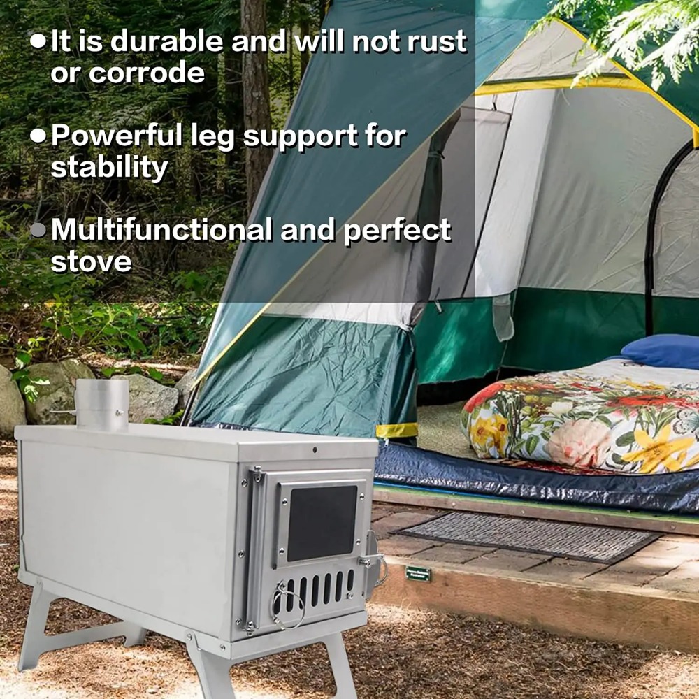 في الهواء الطلق سخان خيمة موقد - مراجعة Outdoor Camping Wood Burning Stove وسعره