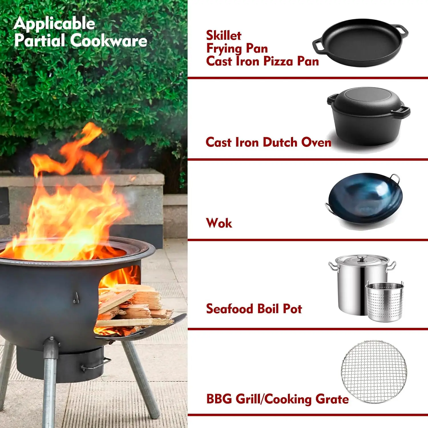 موقد حطب متعدد الوظائف مع رف ش - مراجعة Outdoor Camping Wood Burning Stove وسعره