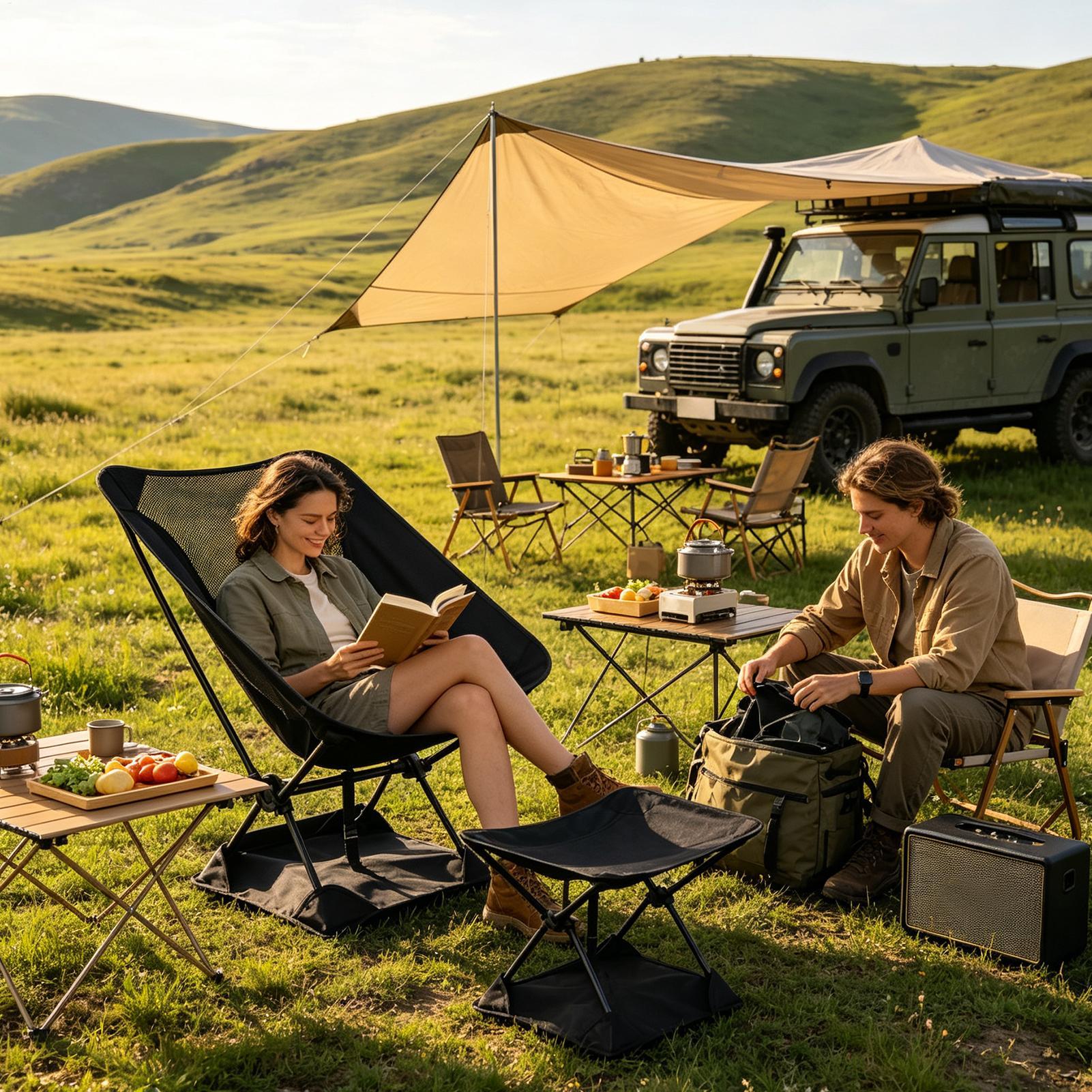 غطاء أرضي لكراسي التخييم سهل ا - مراجعة Outdoor Camping Outlet وسعره