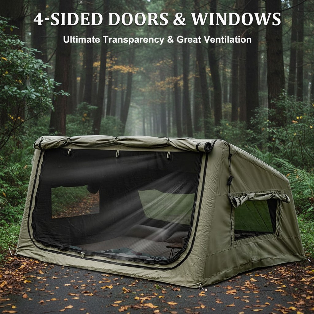 خيمة تخييم خارجية قابلة للنفخ  - مراجعة Outdoor Camping Tent Waterproof وسعره