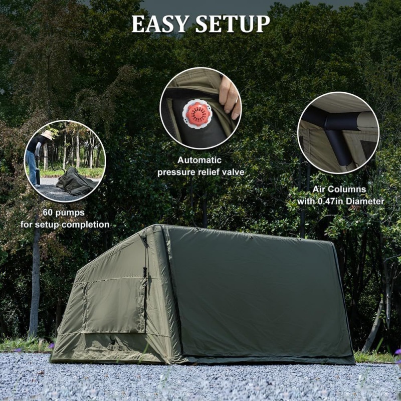 خيمة تخييم خارجية قابلة للنفخ  - مراجعة Outdoor Camping Tent Waterproof وسعره