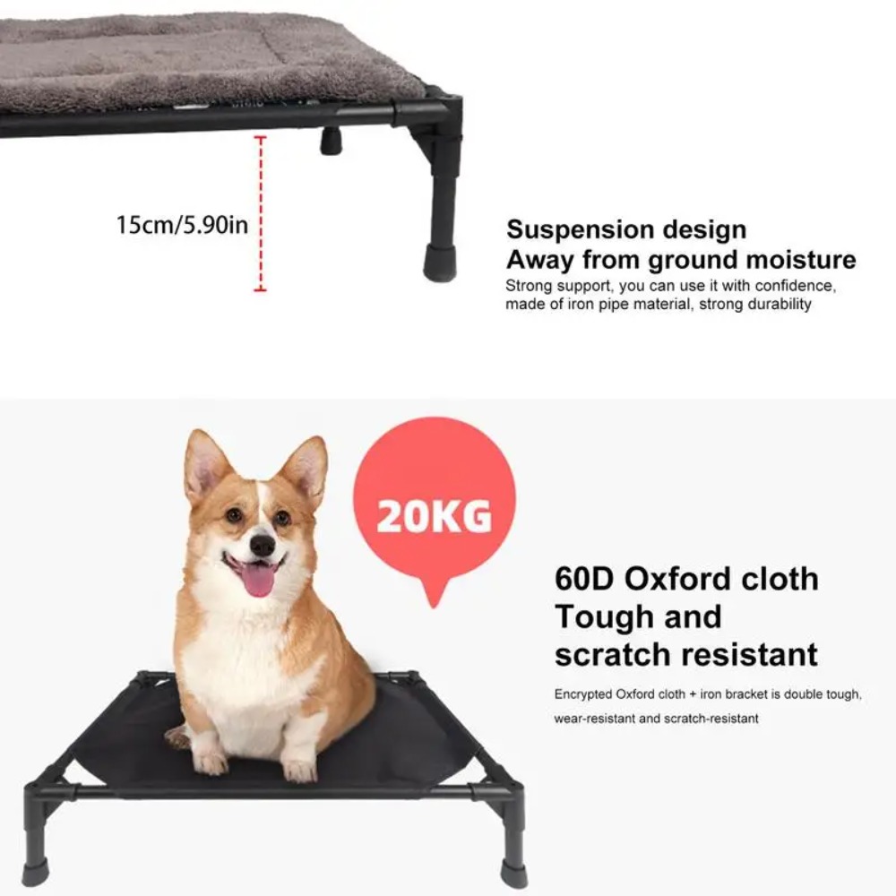سرير كلاب مرتفع للاستخدام الخا - مراجعة Outdoor Camping Dog Bed وسعره