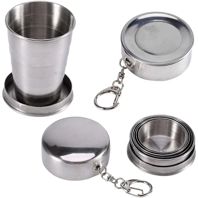 كوب قابل للطي من الفولاذ المقا - مراجعة Outdoor Camping Utensils وسعره