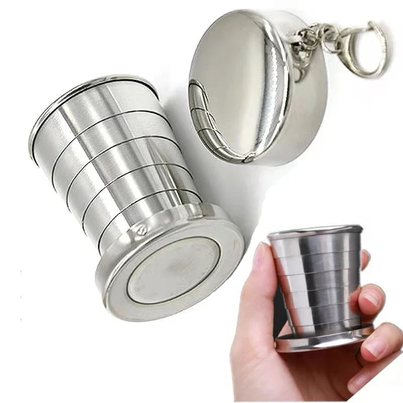 كوب قابل للطي من الفولاذ المقا - مراجعة Outdoor Camping Utensils وسعره