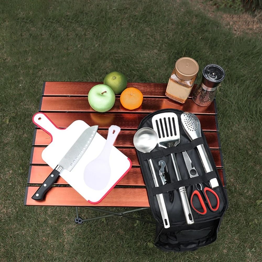 2024 نزهة مجموعة أواني حقيبة ا - مراجعة Outdoor Camping Utensils وسعره