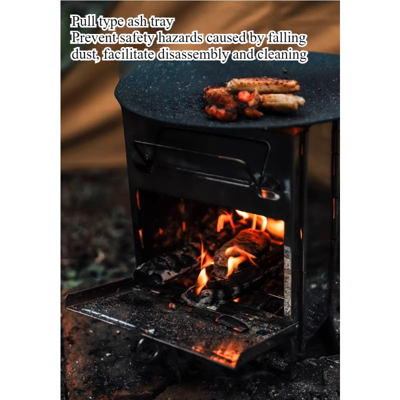 موقد شواء خارجي خفيف الوزن للغ - مراجعة Outdoor Camping Stove Wood وسعره