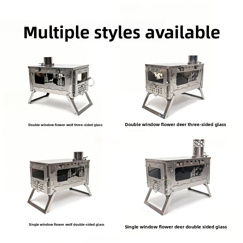 موقد خشب قابل للطي من الفولاذ  - مراجعة Outdoor Camping Wood Burning Stove وسعره