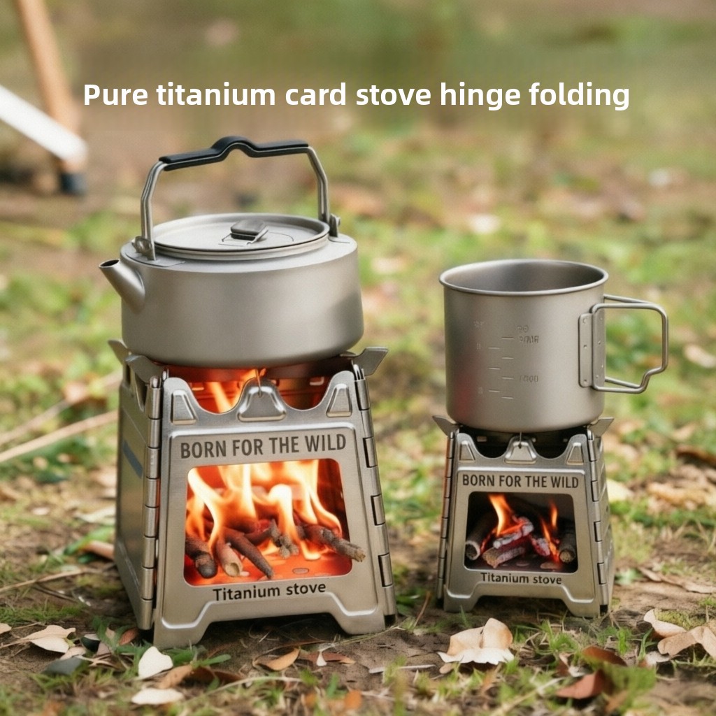 موقد خشب تيتانيوم قابل للطي من - مراجعة Outdoor Camping Stove Wood وسعره
