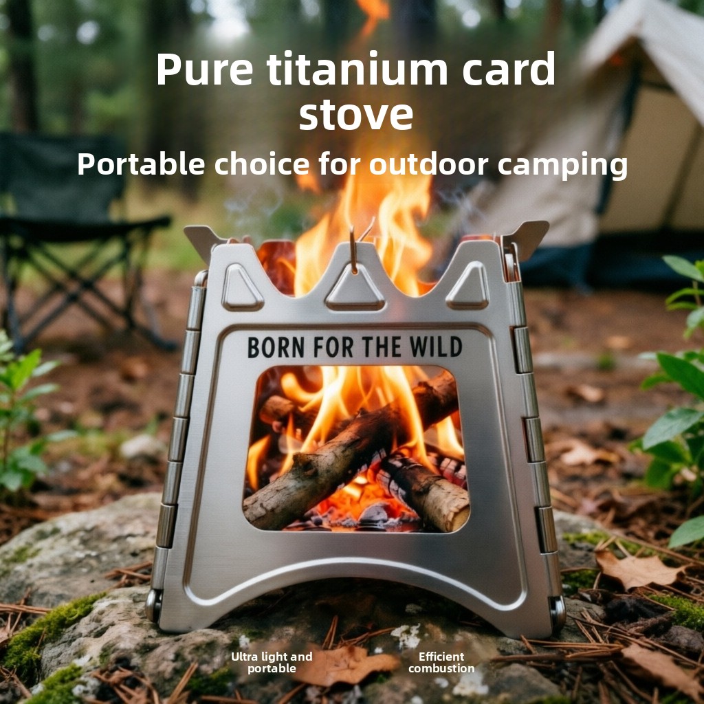 موقد خشب تيتانيوم قابل للطي من - مراجعة Outdoor Camping Stove Wood وسعره