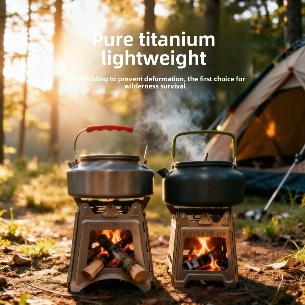 موقد خشب تيتانيوم قابل للطي من - مراجعة Outdoor Camping Stove Wood وسعره