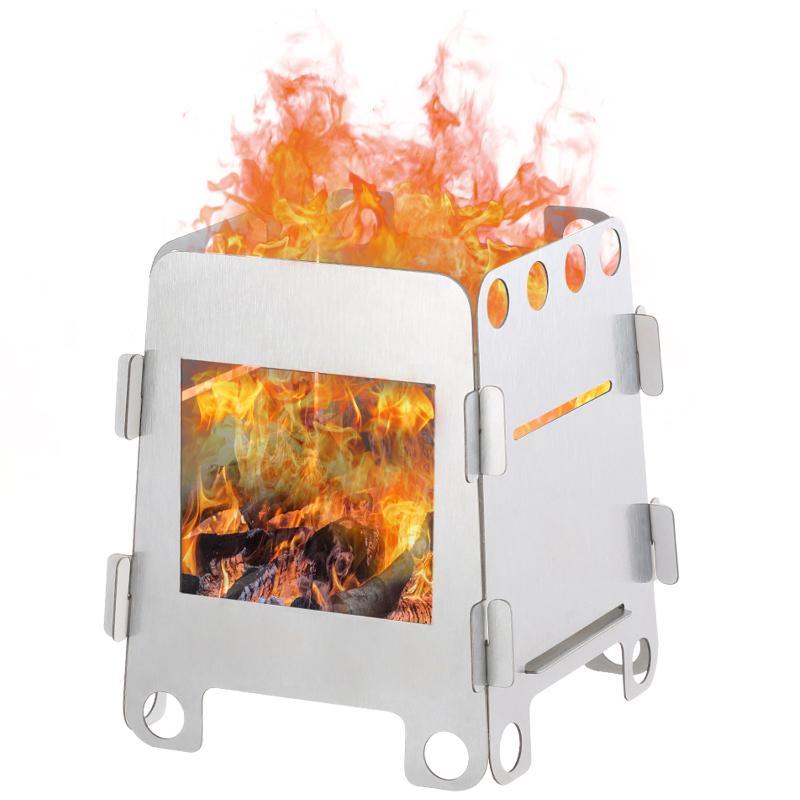 مجموعة واحدة من مواقد التخييم  - مراجعة Outdoor Camping Stove Wood وسعره