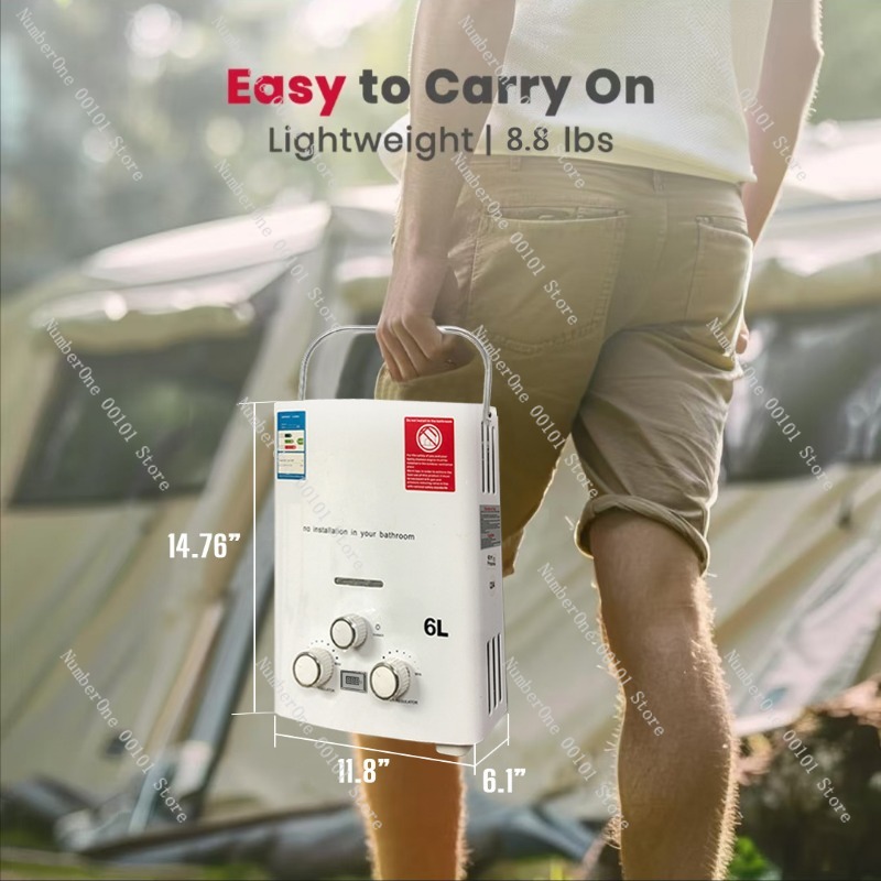 سخان مياه فوري يعمل بالغاز الب - مراجعة Outdoor Camping Hot Water Shower وسعره