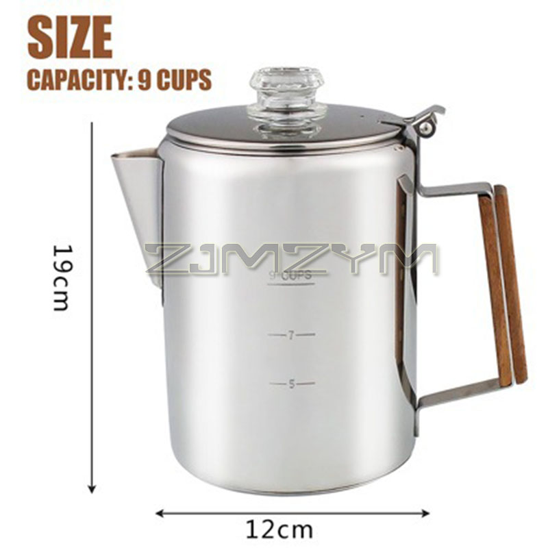 9 كوب دورق القهوة 1500 مللي ما - مراجعة Camp Percolator Coffee وسعره