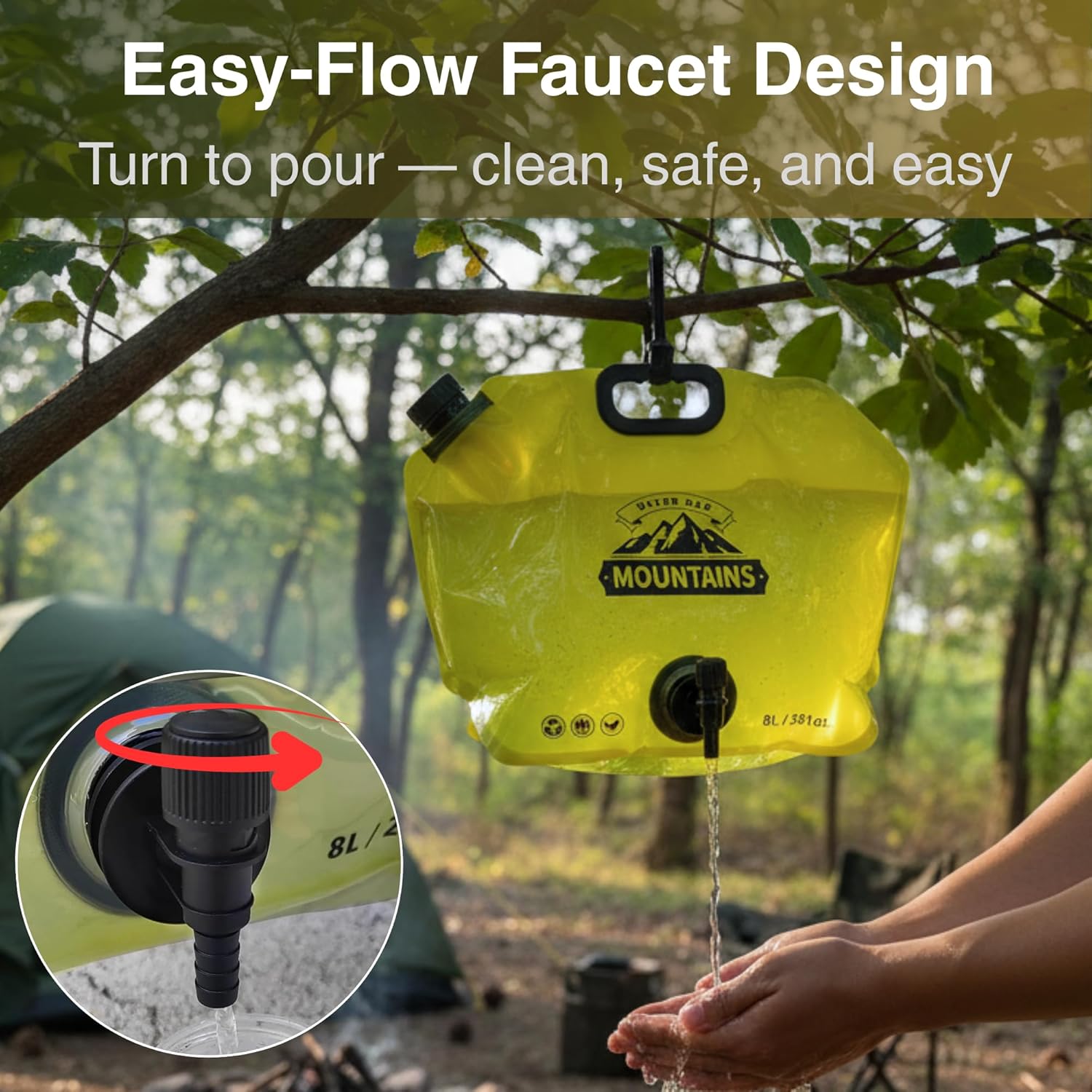 حاوية ماء للتخييم قابلة للطي م - مراجعة Outdoor Camping Water Jug وسعره