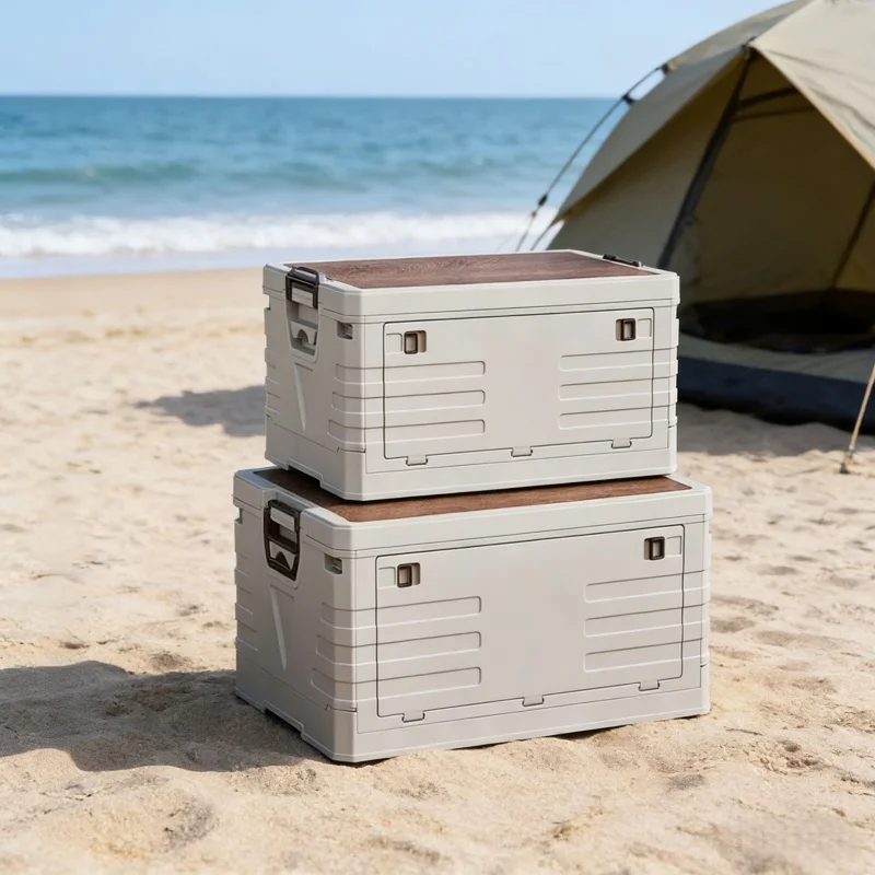 صندوق تخزين للسيارة قابل للطي  - مراجعة Outdoor Camping Folding Storage Box وسعره