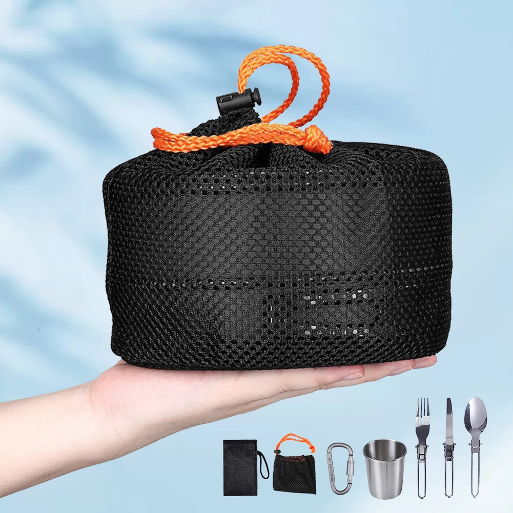 طقم أدوات طهي للتخييم، غلاية و - مراجعة Outdoor Camping Utensils وسعره