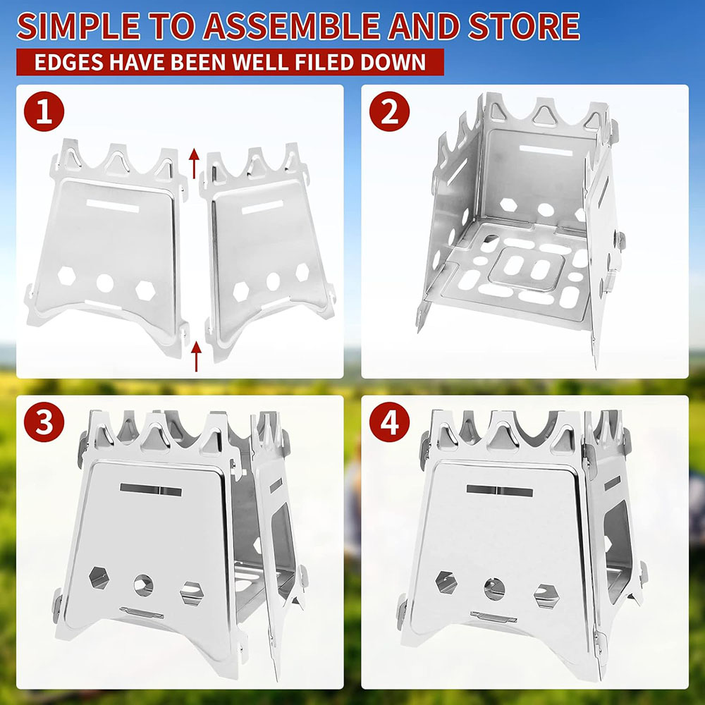تخييم محمول مع نار خفيفة الوزن - مراجعة Outdoor Camping Stove Wood وسعره